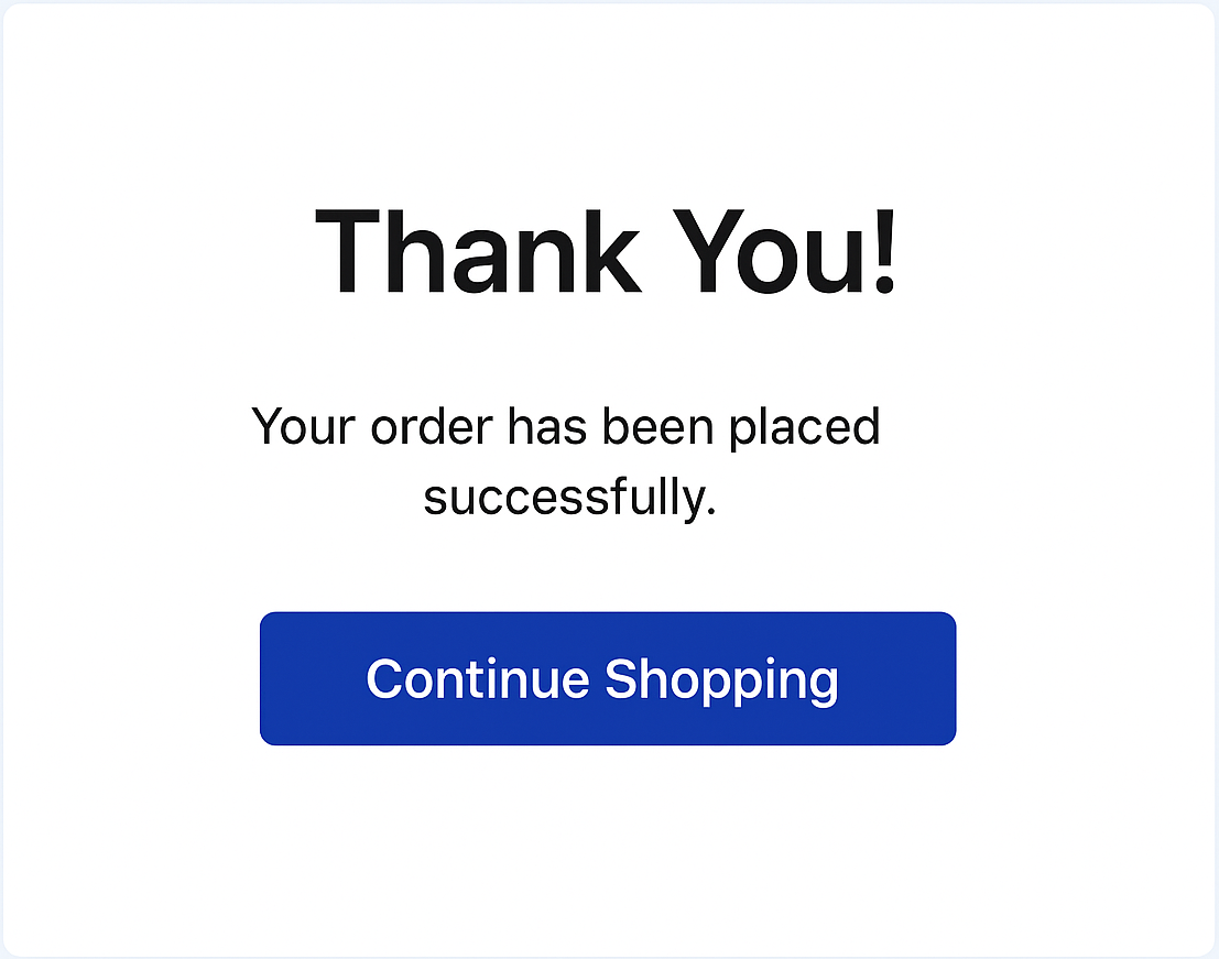 E-commerce Thank You Page