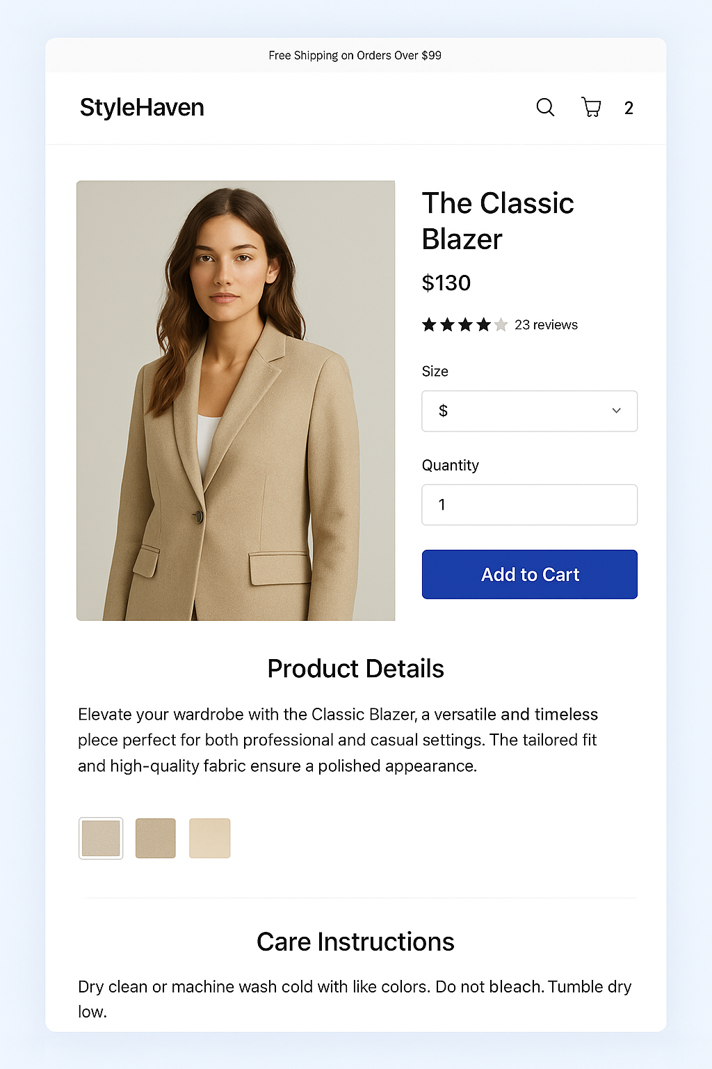 E-commerce Product Page