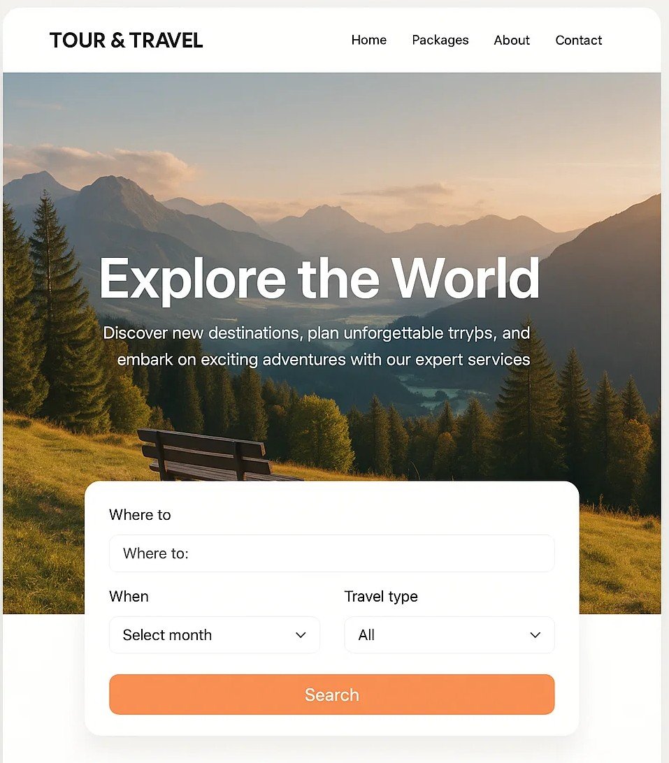 Travel booking platform dashboard