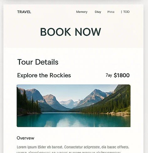 Travel package interface